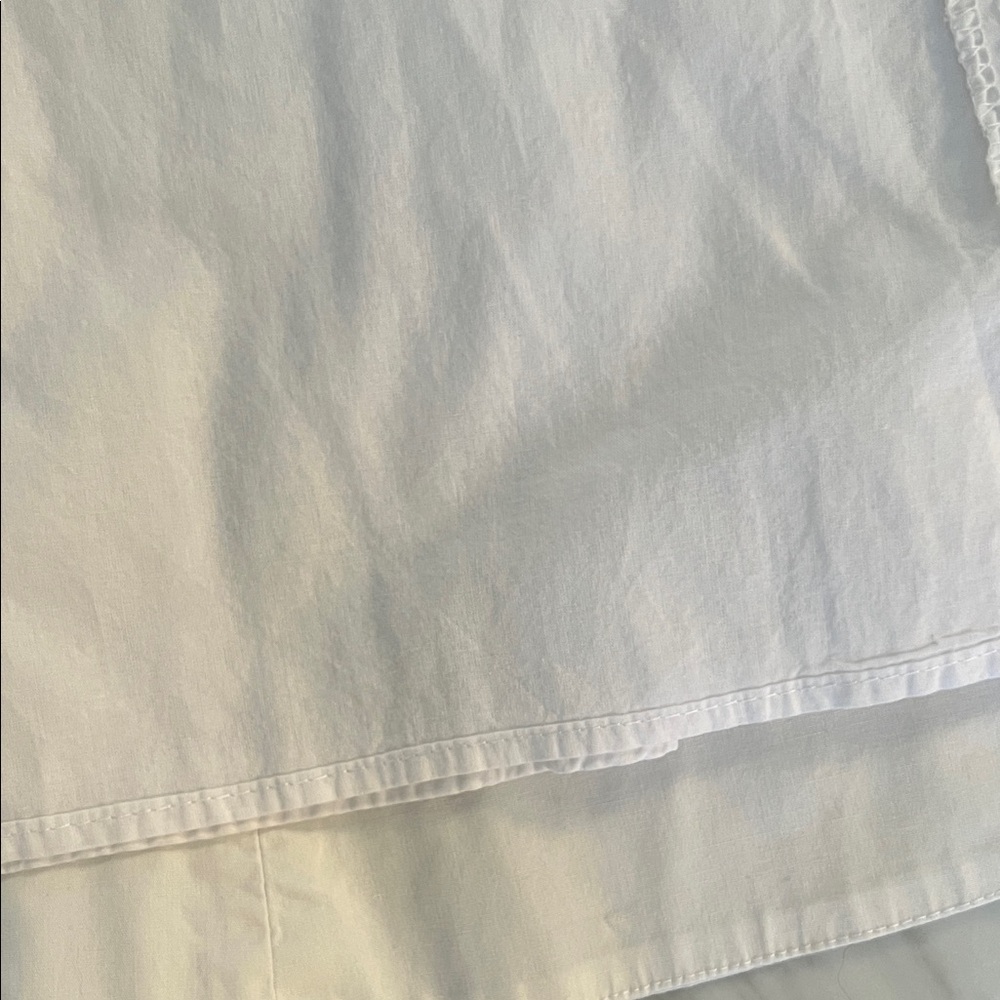 Chelsea and Violet Off The Shoulder White Puff Sleeve Poplin Dress - Picture 6 of 8
